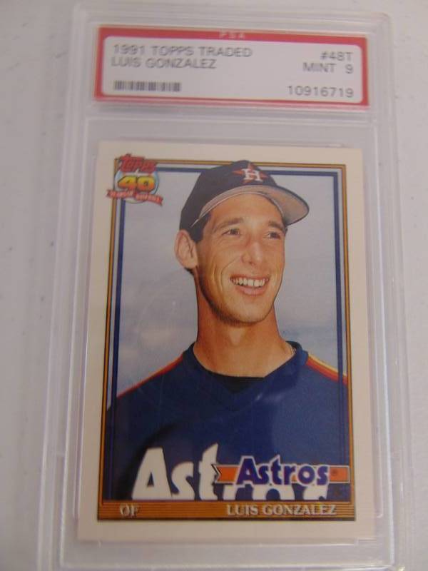 lot 7089 image: 1991 Topps Graded Luis Gonzalez Rookie - PSA Mint 9