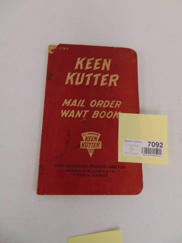 lot 7092 image: Keen Kutter Want Book - Wichita Ks - dated in the 30s
