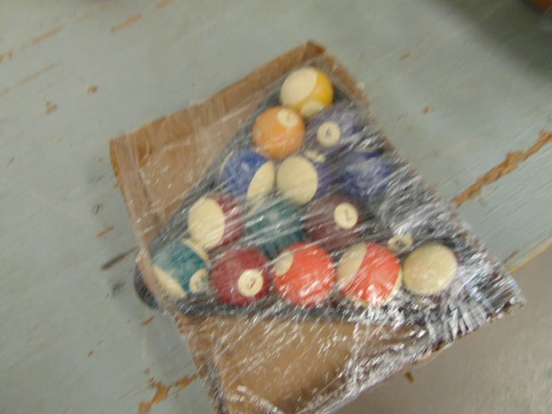 lot 7129 image: Rack of Pool Balls - Complete