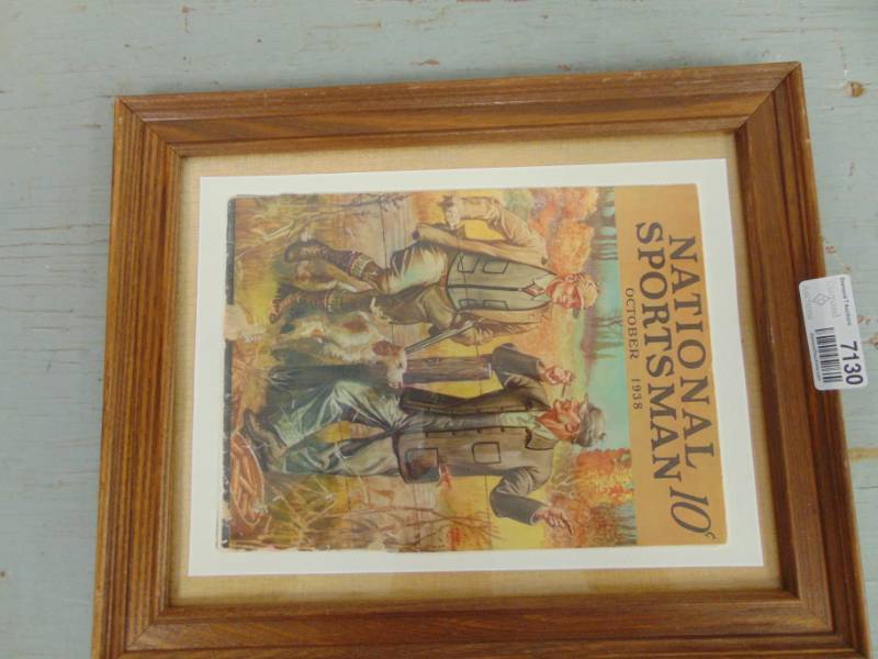 lot 7130 image: Framed National Sportsman Magazine