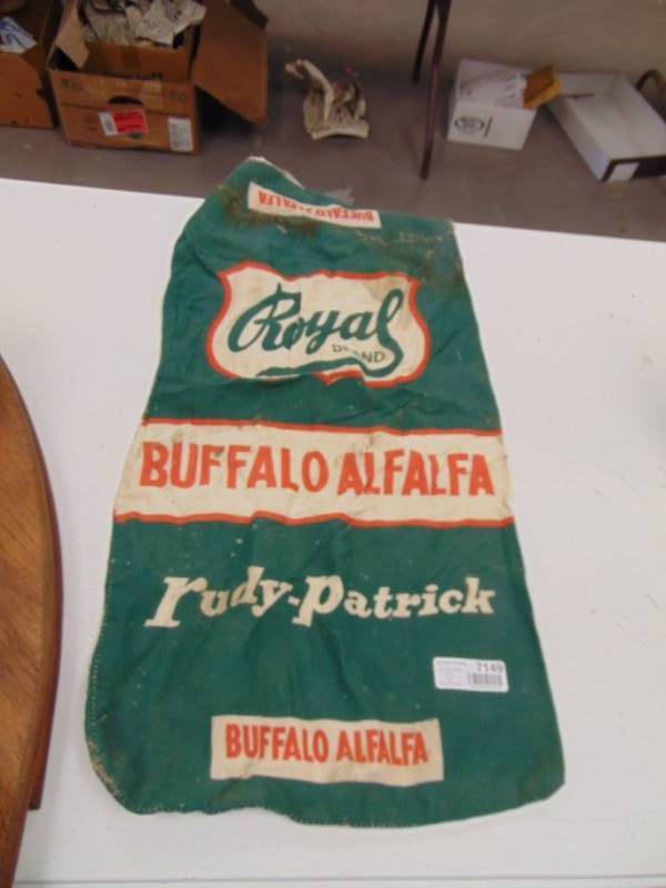 lot 7149 image: Buffalo Alfalfa Seed Sack