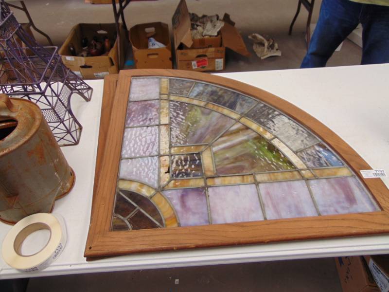 lot 7152 image: Pair of Stained Glass Windows