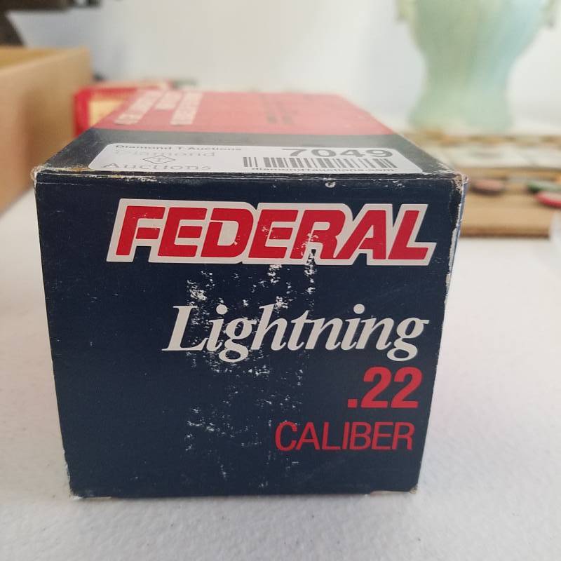 500 Rounds 22 Long Rifle - Federal Lightning | Newton Collectibles - Coins  - Ammunition - Rookie Cards - Clemens, Griifey Jr. & More - Vintage Toys -  Logo Marbles | Equip-Bid
