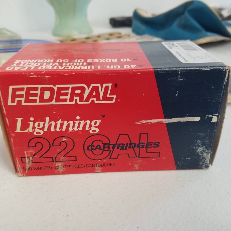 500 Rounds 22 Long Rifle - Federal Lightning | Newton Collectibles - Coins  - Ammunition - Rookie Cards - Clemens, Griifey Jr. & More - Vintage Toys -  Logo Marbles | Equip-Bid