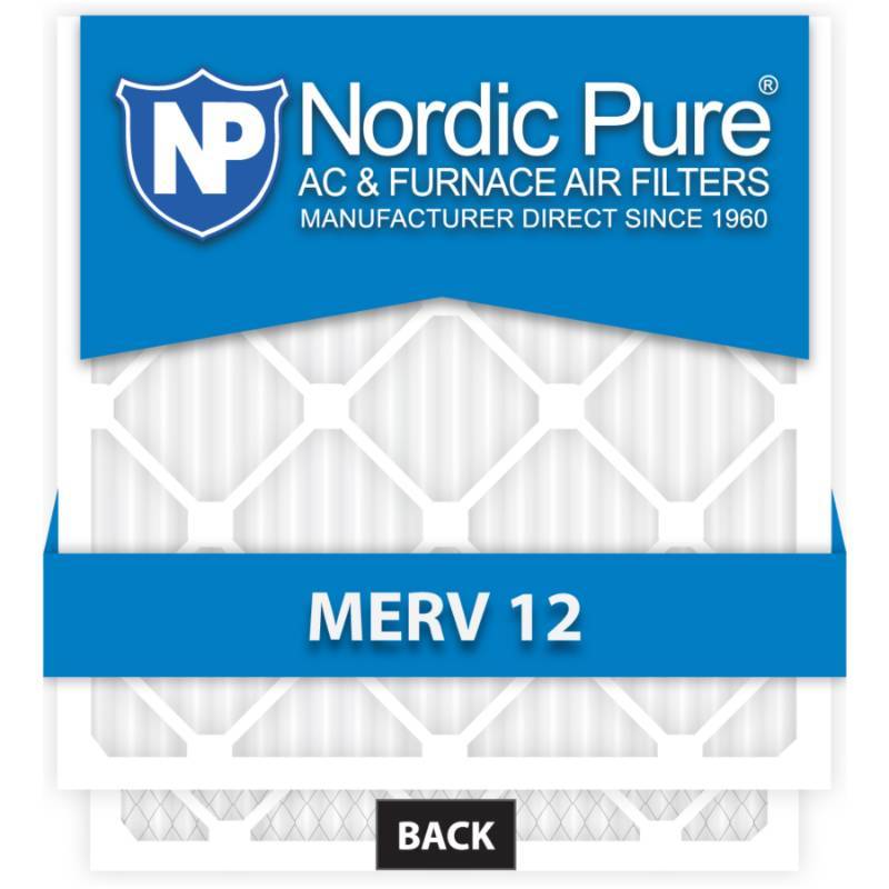 lot 8078 image: Nordic Pure 25x25x1M12-6 MERV 12 Pleated Air Condition Furnace Filter, Box of 6