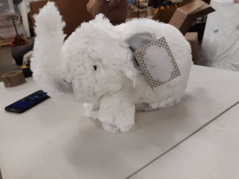 lot 8111 image: Levtex Baby Elephant Parade Plush, Grey