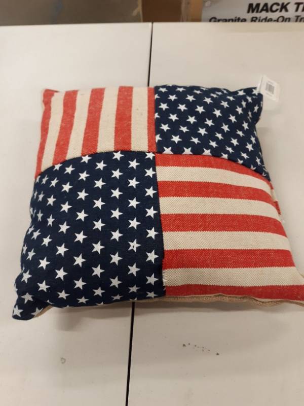 lot 8120 image: American Flag Throw Pillow