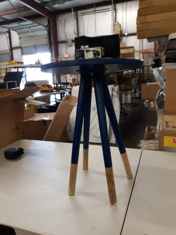 lot 8130 image: Small Blue Side Table