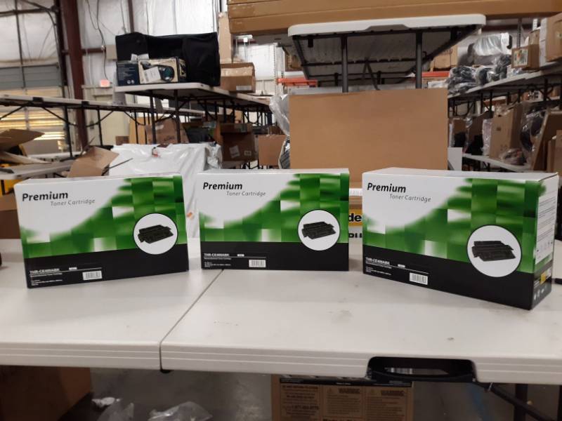 lot 8153 image: 3-pack Project Green 507a Ce400a Ce401a Ce402a Ce403a Toner Cartridge 
