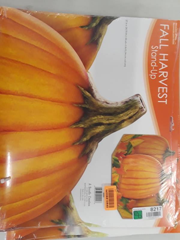 lot 8217 image: 6 Large Pumpkin Stand up Decoration