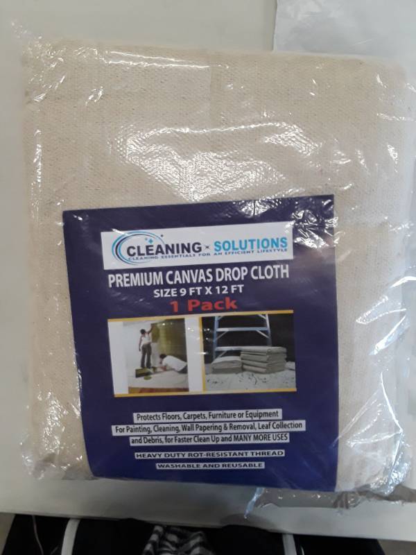 lot 8221 image: Canvas Drop Cloth 9x12