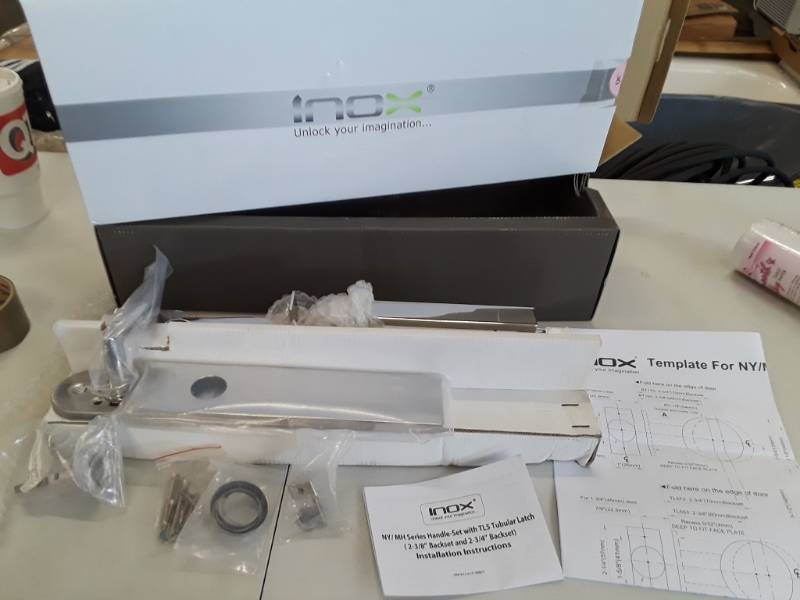 lot 8230 image: Inox Commercial Door Handle - Polished Stainless Steel