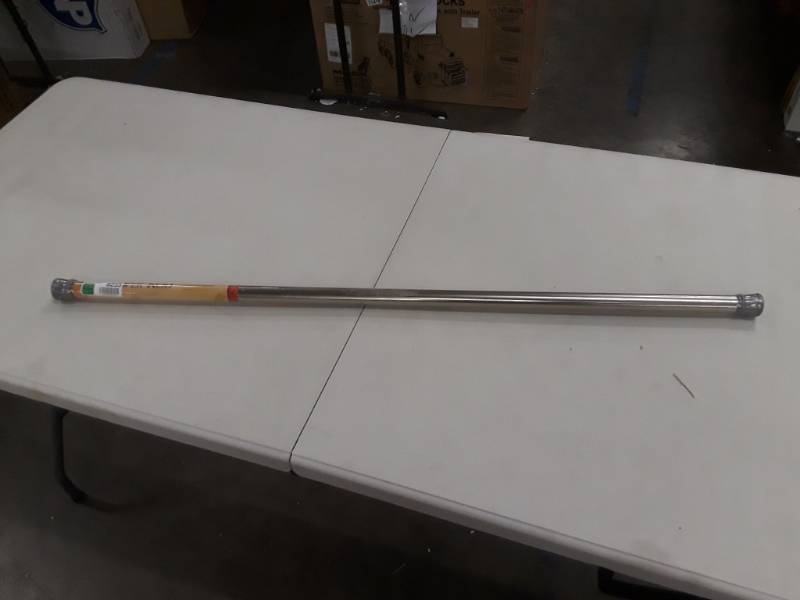 lot 8255 image: Design House Adjustable Shower Rod Brushed Nickel