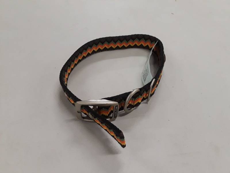 lot 8265 image: Set of 4 Hamilton Double Thick Nylon Deluxe Dog Collar, 1-inch By 22-inch, Brushed