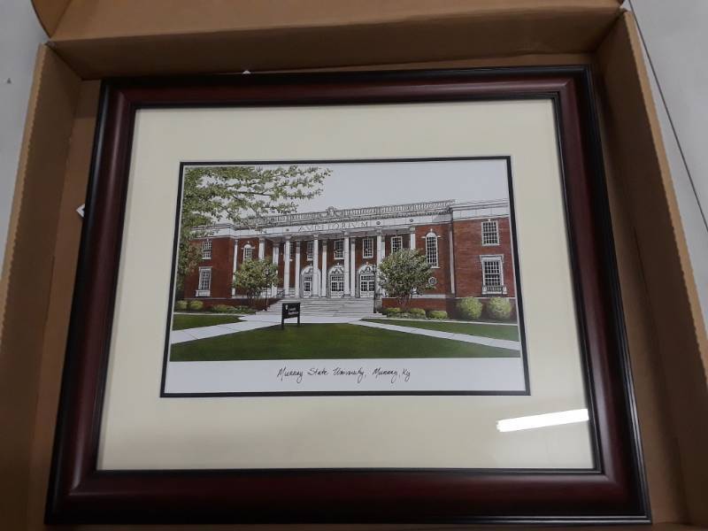 lot 8269 image: Murray State University Alumnus Framed Lithographic Print