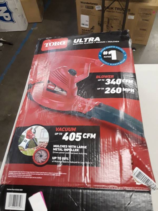 lot 8293 image: Toro Electric Ultra Blower Vac 12A Motor