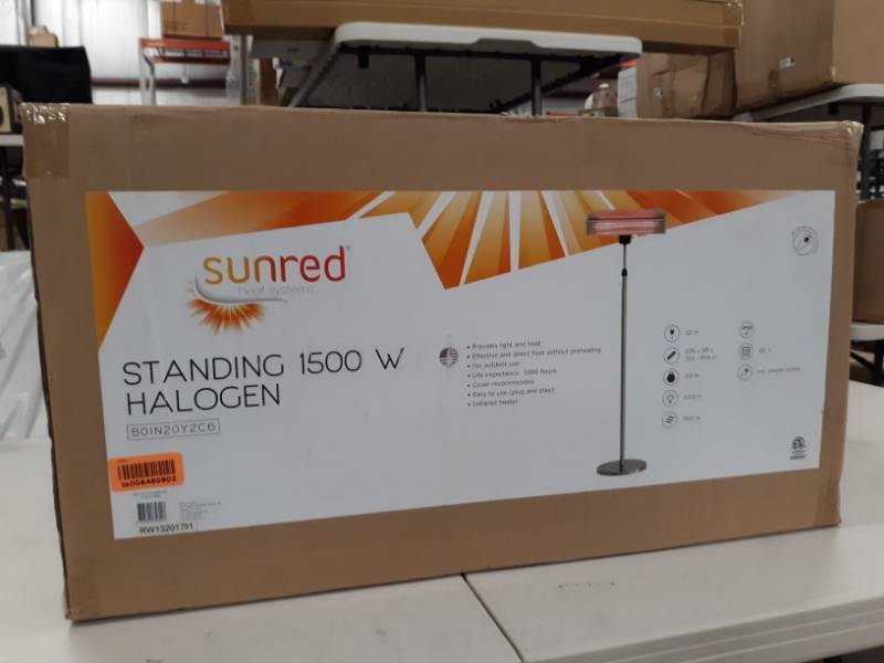 lot 8304 image: Sunred Us-hwm18s Heater, Stainless Steel Corded Electric In Box - Sealed