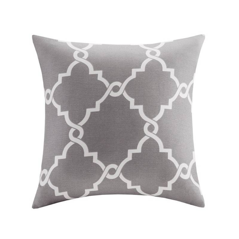 lot 8311 image: Home Essence Sereno Fretwork Print Square Pillow
