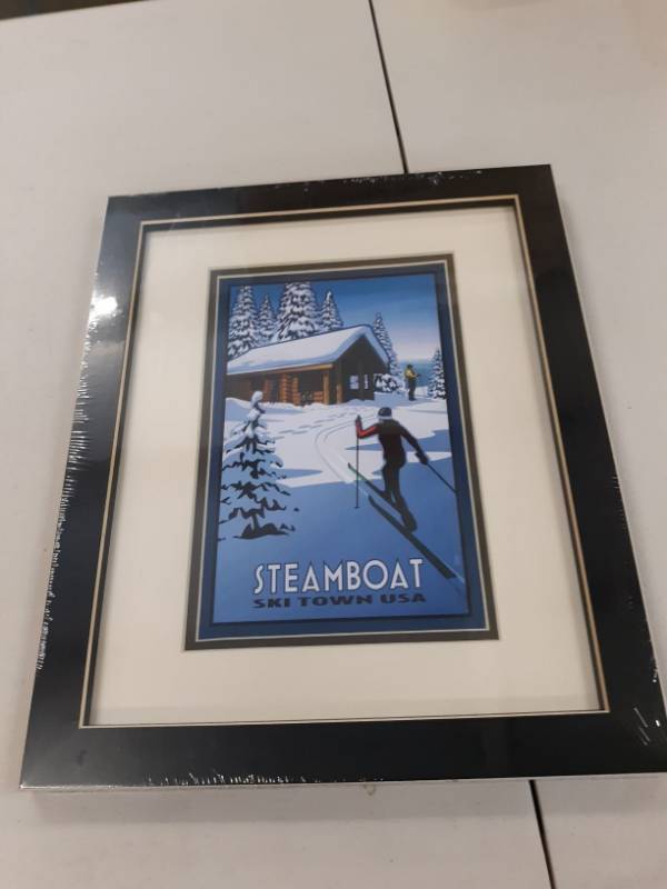 lot 8330 image: SteamBoat Ski Town USA framed picture