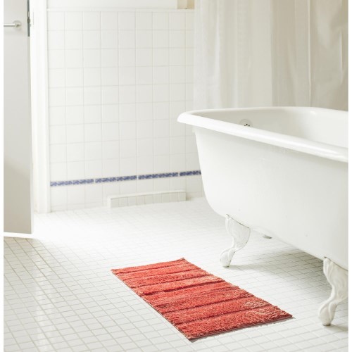 lot 8406 image: Bello 2-Piece Microfiber Bath Mat Set in Coral