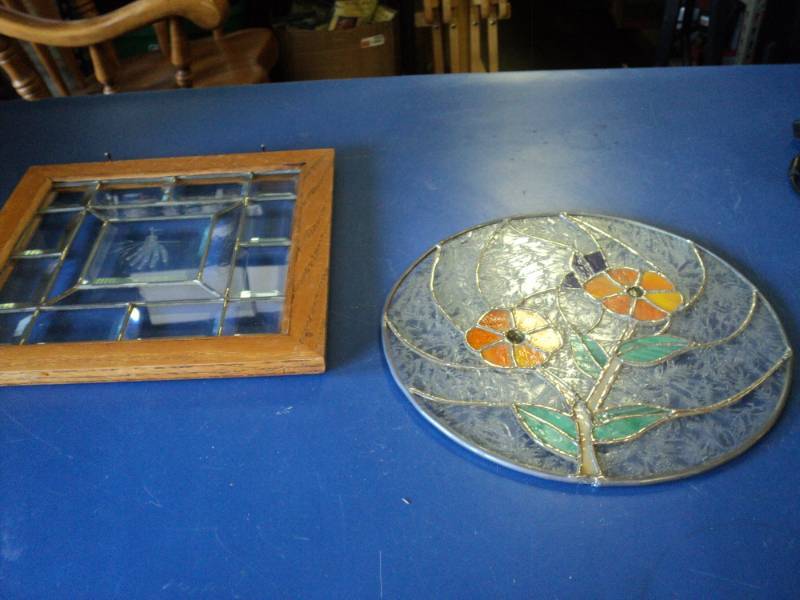lot 8042 image: (2) ct lot Suncatchers (1) 12-12 x 12-12, (1) 12-14 diameter