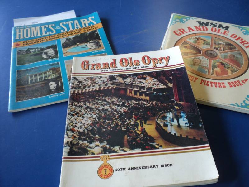 lot 8096 image: (3) ct mixed lot WMS Grand Ole Opry Picture Book, History Book and Homes of the Stars