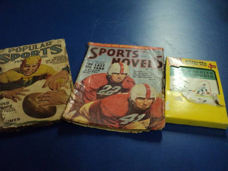 lot 8136 image: (3) ct mixed lot Vintage Sports Books, 40s, 50s and 60s