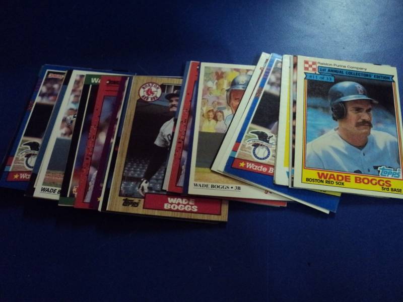 lot 8155 image: (40) ct mixed brand lot Wade Boggs Baseball Cards