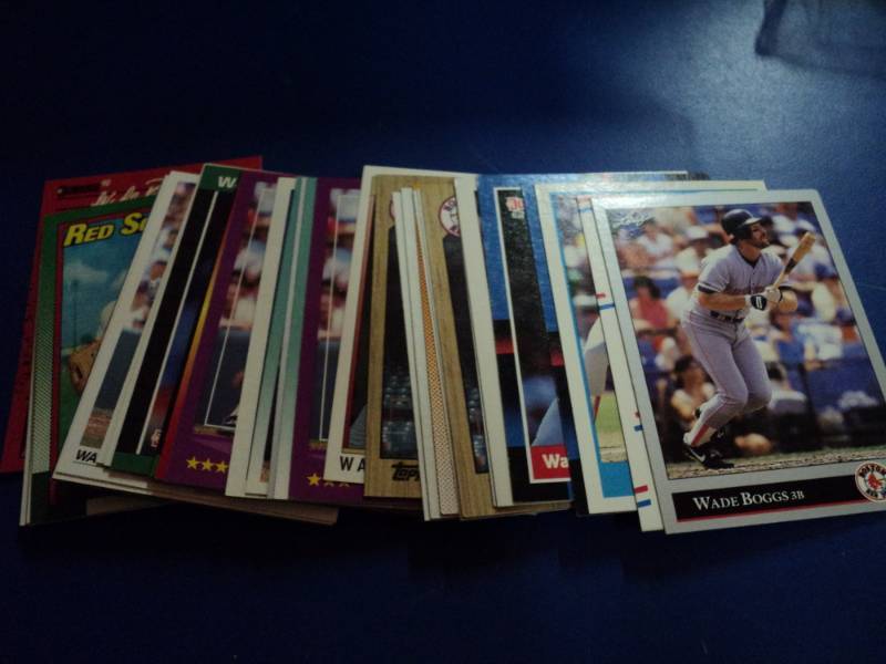 lot 8164 image: (40) ct. mixed brand lot Wade Boggs Baseball Cards