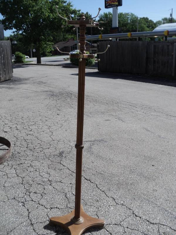 lot 8208 image: Wooden Coat Rack 58 tall, bolt will need to be tightened