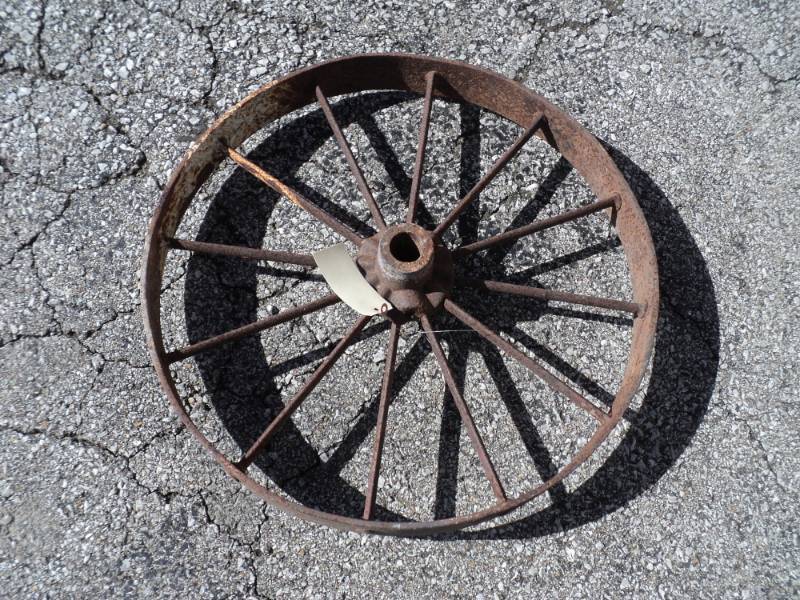lot 8209 image: Antique Steel Wheel 25-12 diameter