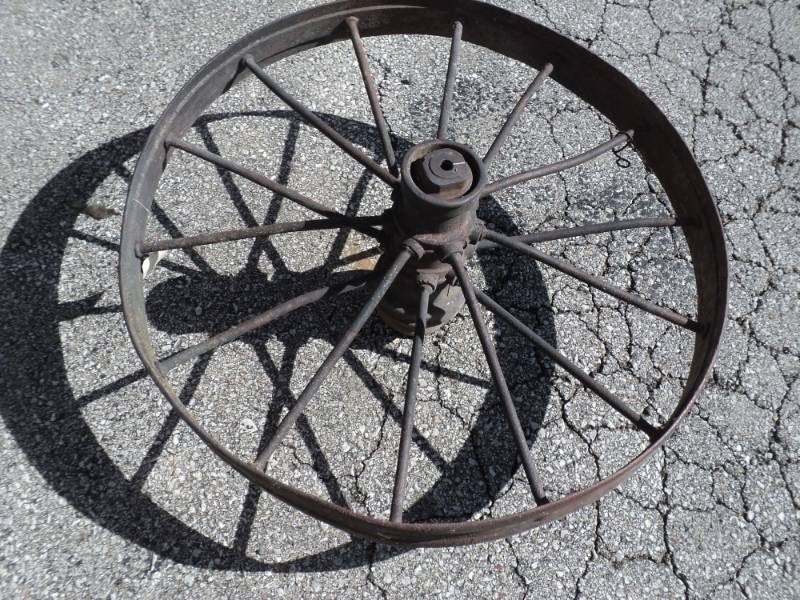 lot 8211 image: Antique Steel Wheel 34 diameter