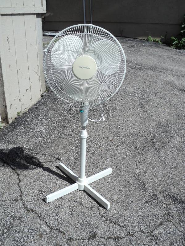 lot 8227 image: Lakewood 3- speed Oscillating Pedestal Fan, used, works