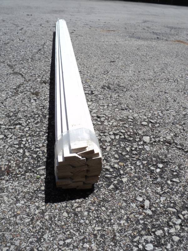 lot 8249 image: (1) Bundle of Milled, Primed Parting Stop, approx 1-14 x 38 x 81, (30) per bundle