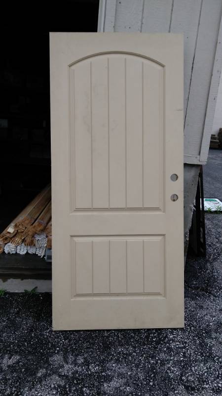 lot 8223 image: Exterior Fiberglass Door 79 x 36 x 1-34, wood center