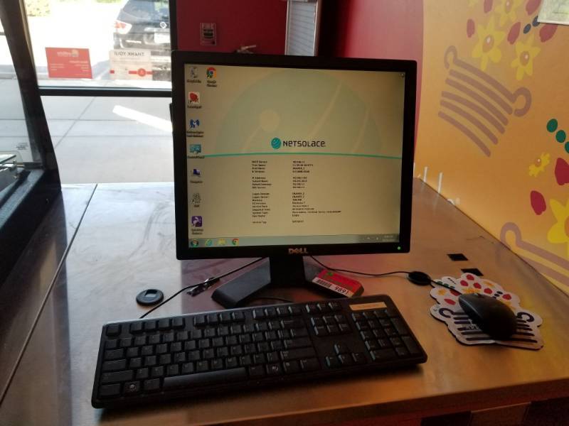 lot 9891 image: Dell Computer Monitor, Keyboard and Mouse