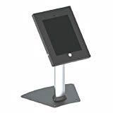lot 9892 image: Pyle Tamper-Proof Anti-Theft iPad Kiosk Safe Security Desk Table Stand, Black
