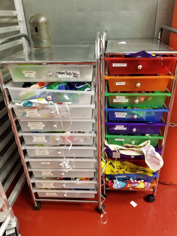 lot 9934 image: 2 Carts of Various Mylar Balloons