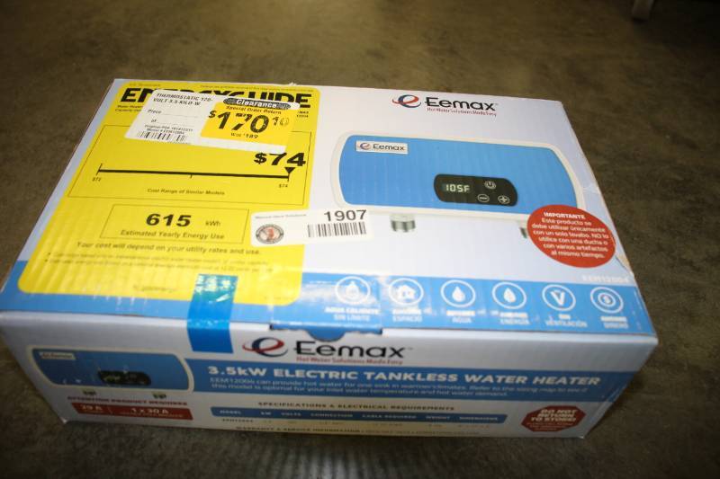 lot 1907 image: Eemax Electric Tankless Water Heater
