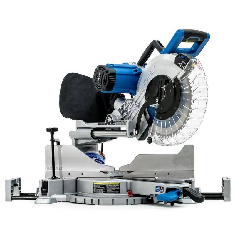 lot 1943 image: Kobalt 12-in 15-Amp Dual Bevel Sliding Laser Compound Miter Saw