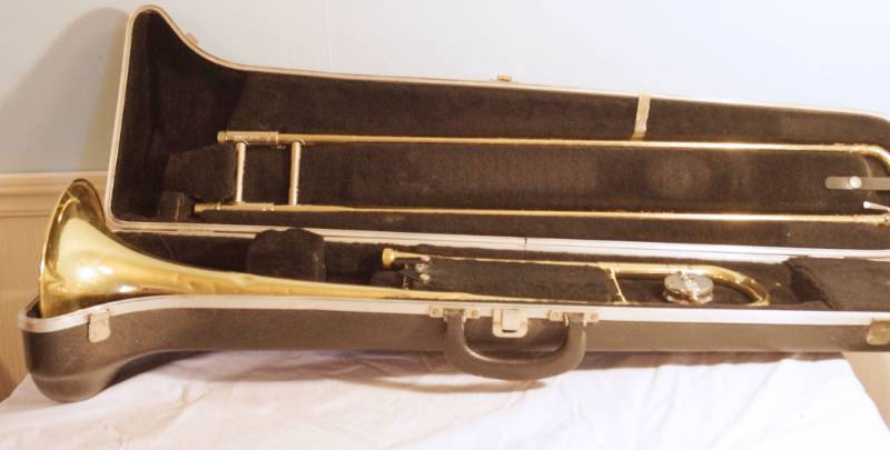 lot 1386 image: Vintage Trombone- Conn Director -see pics for dings- unknown playing condition