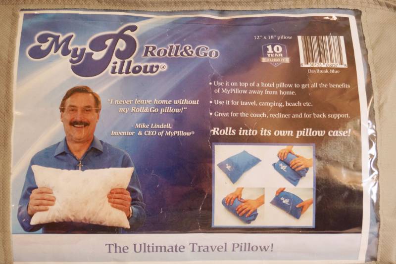 lot 1420 image: My Pillow Travel Size- Roll and Go- new in package-never used