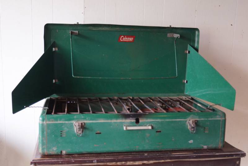 lot 1483 image: Coleman 426 B -3 Burner Camp Cooking Stove-See pics for details