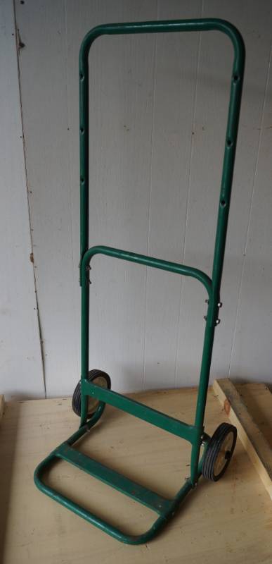 lot 1487 image: Petite Green carry all Dolly- Good condition-just right for small jobs