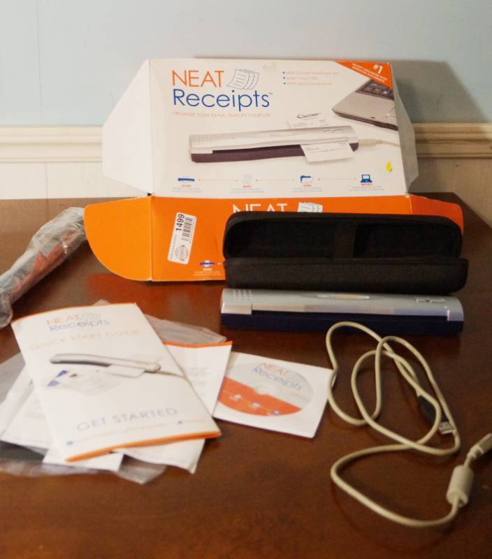 lot 1499 image: Neat Receipts Scanner-in box- looks to have all parts- Keep track of your spending