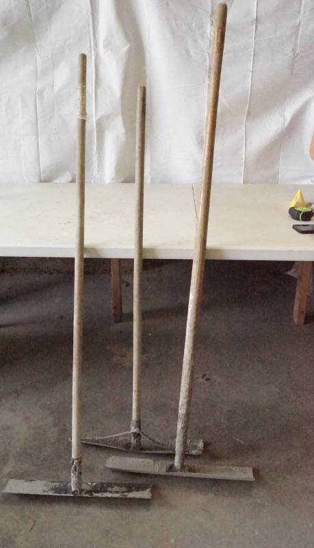 lot 5476 image: 3 Concrete Rakes