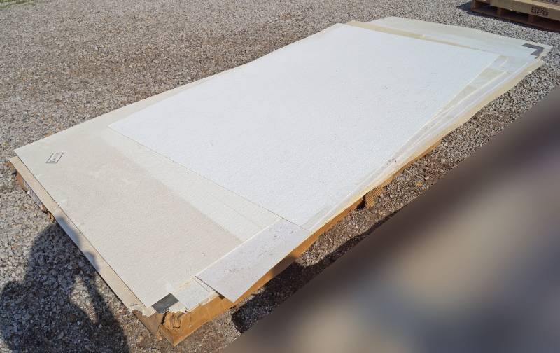 lot 5277 image: Pallet of Fiberglass Reinforced Plastic Class C C FRP Panel ASTM E-84 by Panolam - approx 25 various colors and styles