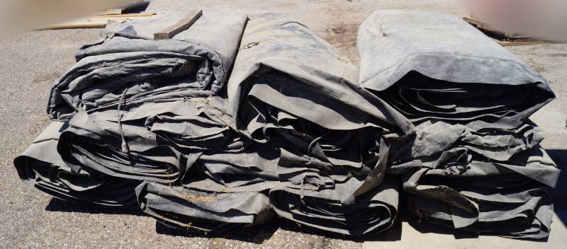 lot 5327 image: Lot of 12 Electric Concrete Warming Blankets - (qty 4) 11 ft x 23 ft and (qty 8) 6 ft x 25 ft