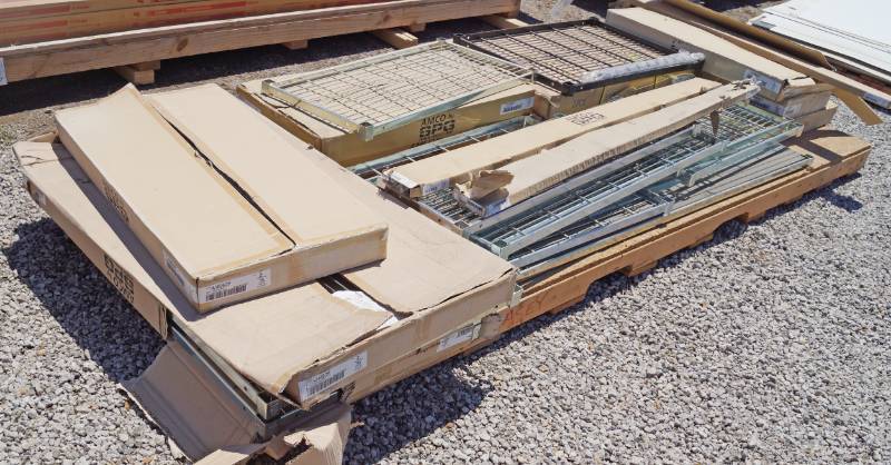 lot 5371 image: Lot of AMCO Industrial Shelving - Racks in two different size - see pics for qtys and M#s - Great Lot