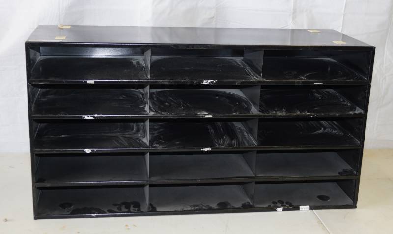 lot 5381 image: ULINE Metal Latteral Paper File Cubbies - NICE